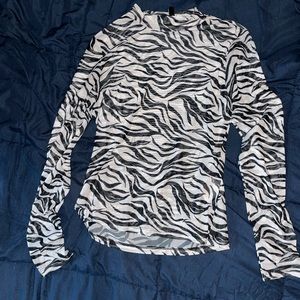 H & M See through zebra undershirt